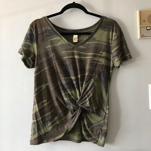 Altar’d State Camo Twist Front Top